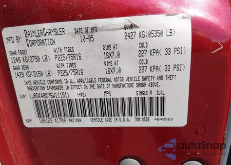 2006 Jeep Liberty Sport from USA, damaged, VIN 1J8GK48K76W111911